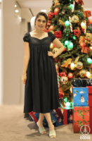 Front Gathered Midi Dress